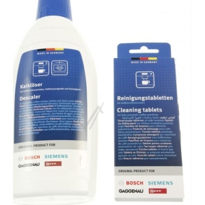Solutieanticalcar pentru espresoare de cafea 500 ml + 10 tablete Bosch, Siemens, M930201