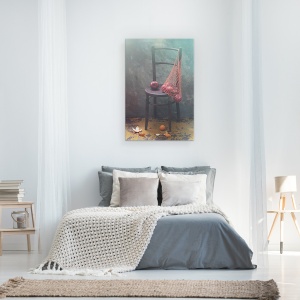 Tablou canvas - A Fost Recent, Cos, Acasa, Vintage, Mar, Mere, Scaun, 80 x 120 cm - Img 3