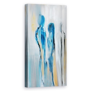 Tablou canvas - Abstract, Modern, People, Blue, Pictura, 50 x 100 cm