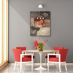 Tablou canvas - Abstract, Modern, Pietre, Frunze, 40 x 50 cm - Img 4