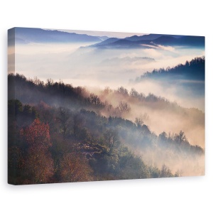 Tablou canvas - Aceste momente magice, Peisaj, Ceata, Toamna, Dimineata, 60 x 90 cm
