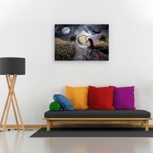Tablou canvas - Aiurit, Joc de la Cuvinte, Ireal, Distorsiune, Montaj, 40 x 60 cm - Img 2