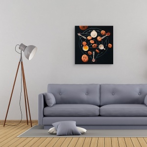 Tablou canvas - Alchimie Pentru Copt, Natura Moarta, Prajitura, Fursecuri, Tort, 90 x 90 cm - Img 2