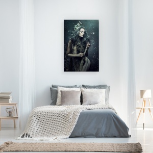 Tablou canvas - Amadahy, Portret, Model, Femeie, Fata, Coroana, 40 x 60 cm - Img 3