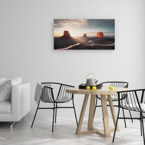 Tablou canvas - Amurg, Vale, Apus De Soare, Peisaj, 50 x 100 cm - Img 4