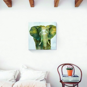 Tablou decorativ elefant Africa pe canvas 60x60 cm