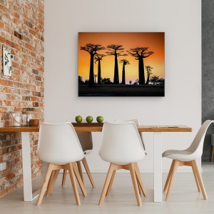 Tablou canvas - Apus De Soare In Morondava, Peisaj, Calatorie, Madagascar, 75 x 100 cm - Img 4