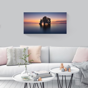 Tablou decorativ canvas apus de soare pe stâncă 50x100 cm