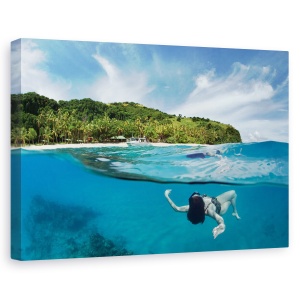 Tablou canvas - Atingerea Paradisului, Fiji, Inot, Sub Apa, 40 x 60 cm