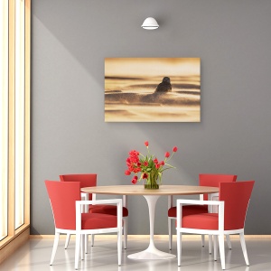 Tablou canvas - Aur, Zapada, Bufnita, Gheata, Furtuna, 80 x 120 cm - Img 4