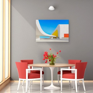 Tablou canvas - Avila, Arhitectura, Niemeyer, Asturias, Albastru, 80 x 120 cm - Img 4