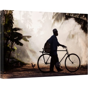 Tablou canvas - Barbat Ciclist, Natura Moarta, Fotografie, Strada, Barbat, Ciclu, 60 x 90 cm