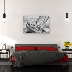 Tablou canvas - Barca, Antibi, Navigare, Cursa, Riviera Franceza, 80 x 120 cm - Img 3
