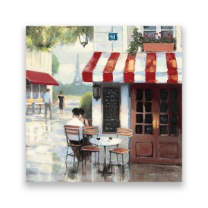 Tablou Canvas - Bistro, Strada, Vintage, Cafe, 60 x 60 cm