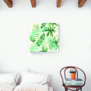 Tablou decorativ botanica cu frunză verde pe canvas