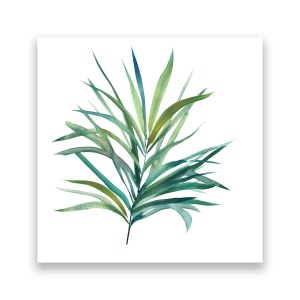 Tablou Canvas - Botanica, Natura, Frunza, Verde, Pictura, 60 x 60 cm