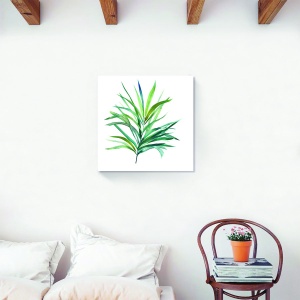 Tablou decorativ canvas frunza verde 60x60 cm