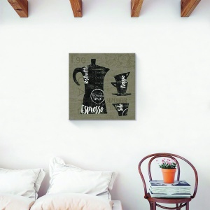 Tablou decorativ vintage cafea pe canvas 60x60 cm