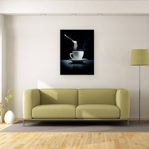 Tablou canvas - Cafea Si Zahar, Ceasca, Lingura, Cana, 50 x 70 cm - Img 2