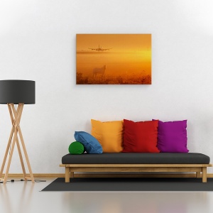 Tablou canvas - Cal, Avion De Pasageri, Aterizare, Teren, 60 x 90 cm - Img 2
