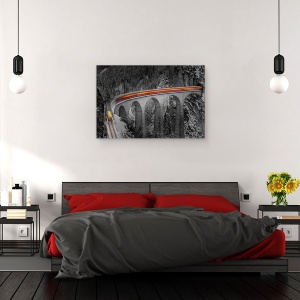 Tablou canvas - Calaretul Fantoma, Elvetia, Filisur, Tren, Viaduct, Pod, 60 x 90 cm - Img 3