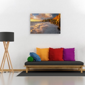 Tablou canvas - Camogli, Peisaj, Coasta, Val, 80 x 120 cm - Img 2