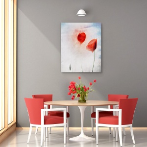 Tablou canvas - Campurile Flandrei, Maci, Flandra, Maci, Textura, 60 x 75 cm - Img 4