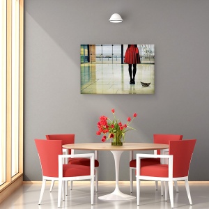 Tablou canvas - Cantecul Navei, Rochie, Hartie, Barca, Macara, 40 x 60 cm - Img 4