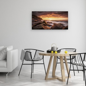 Tablou Canvas - Capul Solander, Rasarit, Peisaj, Marin, Dimineata, 50 x 100 cm - Img 4
