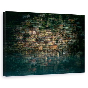 Tablou canvas - Casa Multipla, Editare Creativa, Oras, Urban, Peisaj Urban, Cer, 60 x 90 cm