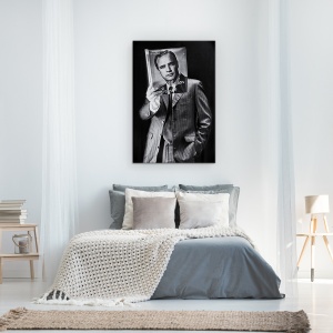 Tablou Canvas - Citind Ca Un Star De Cinema, Marlon, Brando, Book, Handsome, Man, 80 x 120 cm - Img 3