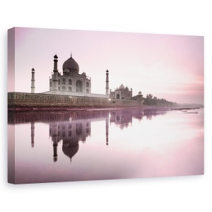 Tablou canvas - Cladiri, Taj Mahal, Yamuna, India, 80 x 120 cm