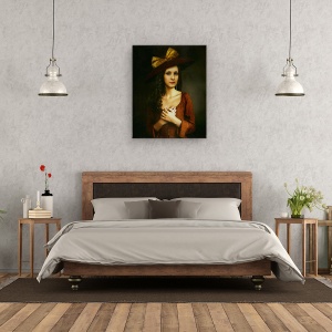Tablou canvas - Clasic, Vintage, Clasic, Portret, Panglica, Studio, 60 x 75 cm - Img 3