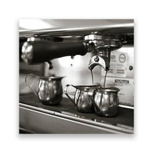 Tablou Canvas - Coffe, Monocrom, Cafe, 60 x 60 cm