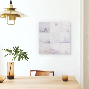 Tablou canvas - Colectie De Lucruri Mici Si Dragalase, Pastel, Roz, 90 x 90 cm - Img 4