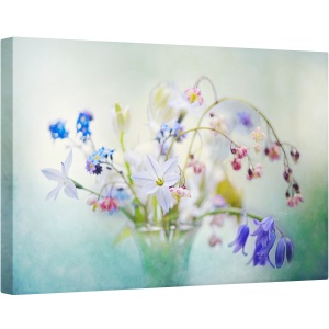 Tablou canvas - Comori de Primavara, Primavara, Floare, Buchet, Vaza, Natura Moarta, 60 x 90 cm