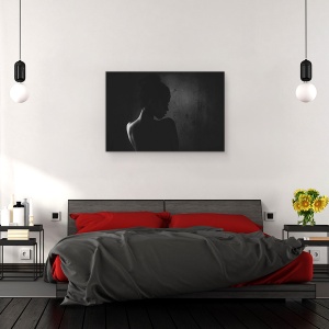 Tablou canvas - Conexiune Senzuala, Intuneric, Umbra, Silueta, Stare De Spirit, Emotie, 80 x 120 cm - Img 3