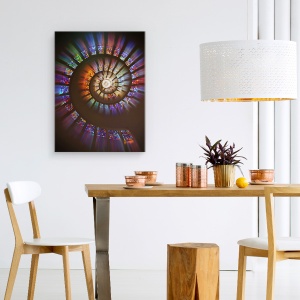 Tablou canvas - Convergenta Universului, Culoare, Curcubeu, Mozaic, 60 x 80 cm - Img 4