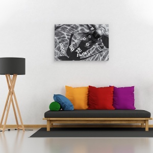 Tablou canvas - Copac Frangipani, Floare, Apa, Piscina, Fata, 60 x 90 cm - Img 2