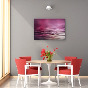 Tablou canvas - Culorile apei, Abstract, Flori, Roz, Peisaj, 80 x 120 cm - Img 3