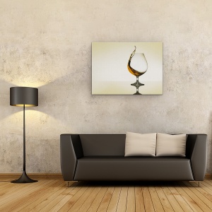 Tablou Canvas - Curbe De Stropire, Sticla, Sete, Bucatarie, Whiskey, 60 x 80 cm - Img 2