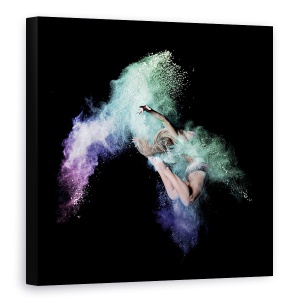 Tablou canvas - Dansatoare Cosmica, Praf, Faina, Fum, Salt, Gimnast, 60 x 60 cm