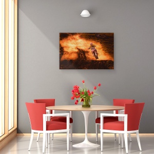 Tablou canvas - De Sus, Motocicleta, Motocros, Sport, 60 x 90 cm - Img 4