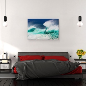 Tablou canvas - Dead Man'S Beach, Alb, Apa, Plaja, Valuri, Putere, 60 x 90 cm - Img 3