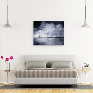 Tablou canvas - Desenul Norilor, Nori, Lung, Expunere, Apa, Reflectie, 60 x 75 cm - Img 3