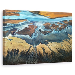 Tablou canvas - Desertul californian vazut de sus, Peisaj, Sua, Desert, Rau, 60 x 90 cm