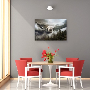 Tablou canvas - Dimineata In Vale, Yosemite, Munti, Rasarit De Soare, Parc National, California, 40 x 60 cm - Img 4
