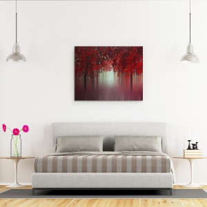 Tablou canvas - Din Dragoste, Padure, Copaci, Ceata, 60 x 75 cm - Img 3