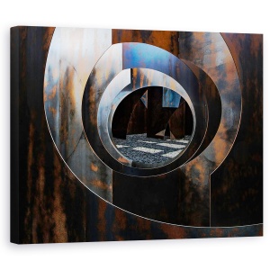 Tablou canvas - Distribuitor De Lumina, Metal, Ruginit, Arhitectura, Abstract, 60 x 75 cm