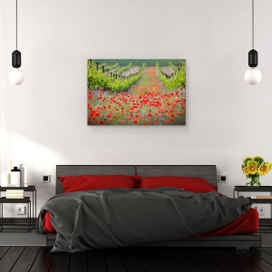 Tablou canvas - Districtul Rosu, Peisaj, Floare, Camp, Vara, Podgorie, 60 x 90 cm - Img 4